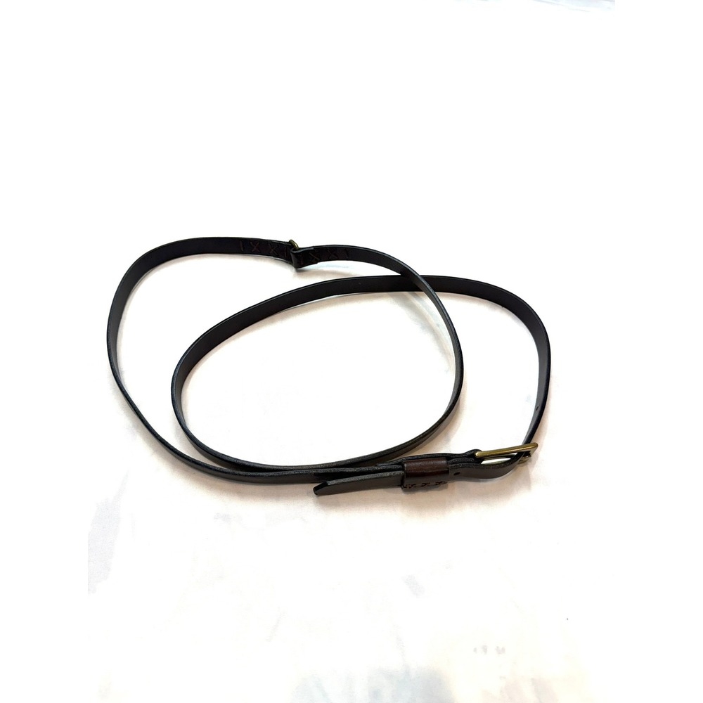 JOHNNY FARAH Womens Brown Brass Double Wrap Leather Belt .75x71" T16